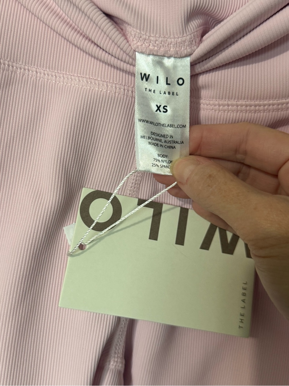 NWT WILO The Label Pink Bike Shorts & White Sweatshirt SET - Picture 9 of 11